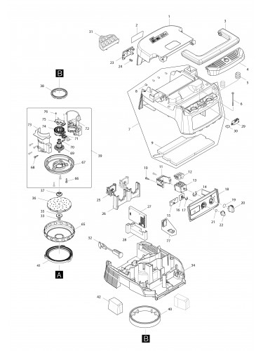 Vue éclatée Makita DVC154L#01