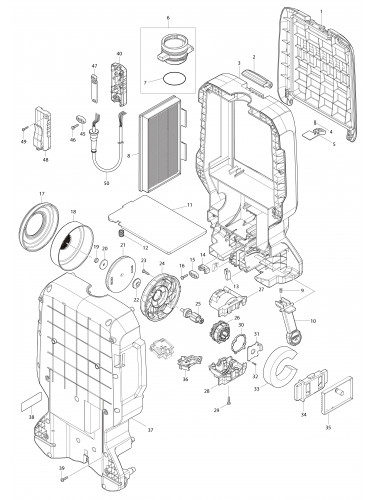 Vue éclatée Makita DVC660#01