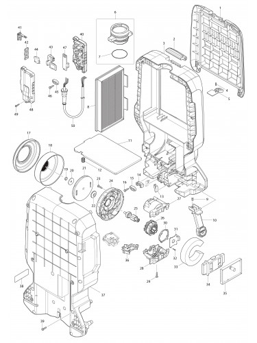 Vue éclatée Makita DVC665#01