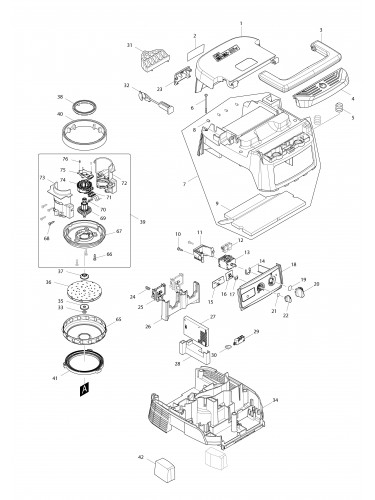 Vue éclatée Makita DVC862L#01