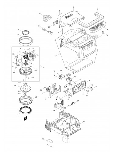 Vue éclatée Makita DVC864L#01
