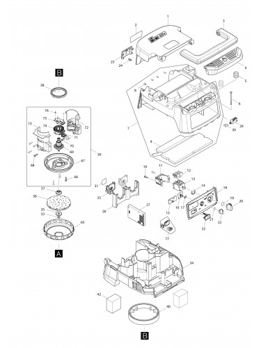Vue éclatée Makita DVC867L#01