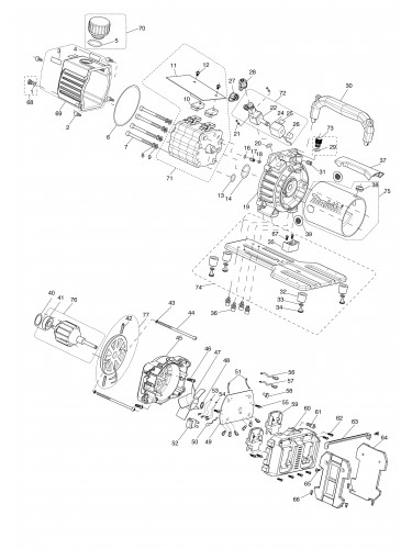 Vue éclatée Makita DVP181#01