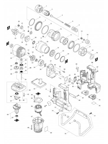 Vue éclatée Makita DWT310#01