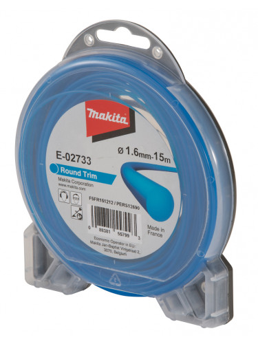 Fil nylon rond, 1,6 mm x 15 m Makita