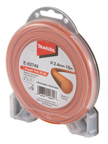 Fil nylon rond Plus, 2,4 mm x 15 m Makita