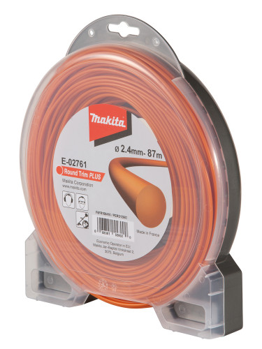 Fil nylon rond Plus, 2,4 mm x 87 m Makita
