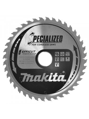 LAME CIRCULAIRE EFFICUT BOIS COMPOSITE 185x30MM 40D Makita