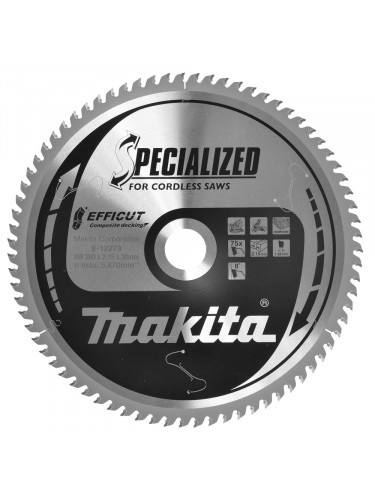 Blade de scie circulaire, Efficut T.c.T, 260 x 30 mm, 75 t Makita