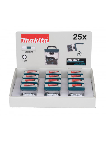 Master Carton 12 x Packs Embouts Impact Black TORX® T20 25 mm Makita