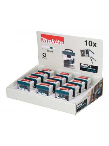 Master Carton 12 x Packs Embouts Impact Black PHILLIPS PH2 50 mm Makita