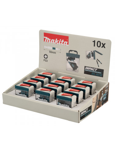 Pack Embouts Impact Black 50 mm POZIDRIV (PZ), Hexa 1/4'' Makita