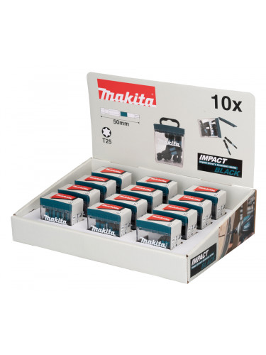 Master Carton 12 x Packs Embouts Impact Black TORX® T25 50 mm Makita