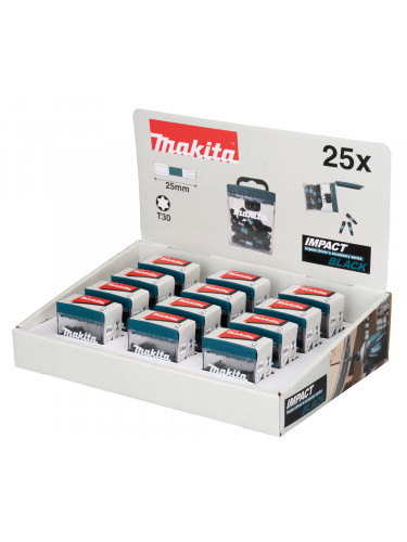 Master Carton 12 x Packs Embouts Impact Black TORX® T30 25 mm Makita