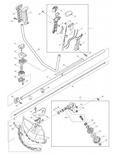 Vue éclatée Makita EBH252U#01