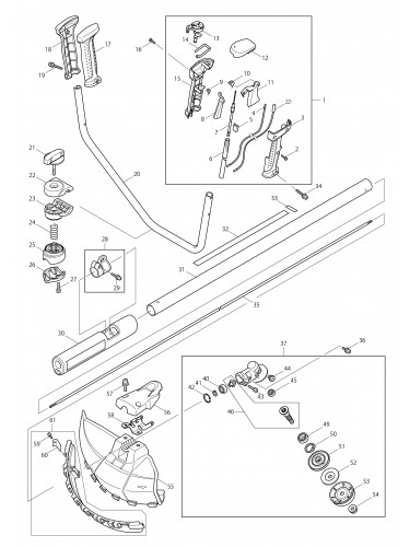 Vue éclatée Makita EBH253U#01