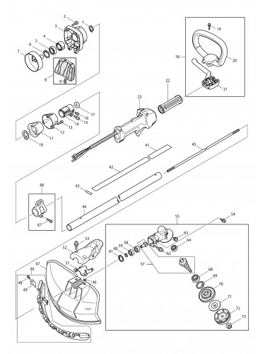 Vue éclatée Makita EBH341L#01