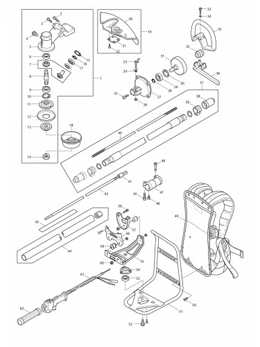 Vue éclatée Makita EBH341R#01