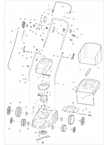 Vue éclatée Makita ELM3310#01