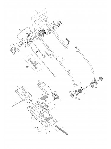 Vue éclatée Makita ELM3720#01