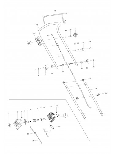 Vue éclatée Makita ELM3800#01