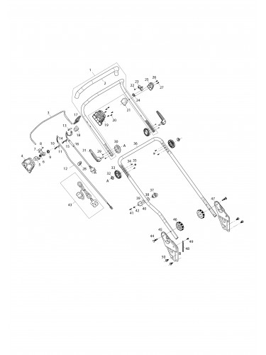 Vue éclatée Makita ELM4121#01