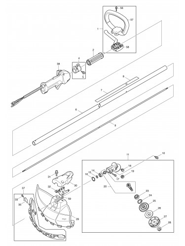 Vue éclatée Makita EM2651LH#01