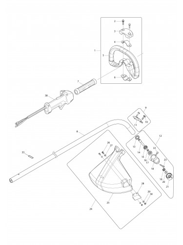 Vue éclatée Makita ER2550LH#01