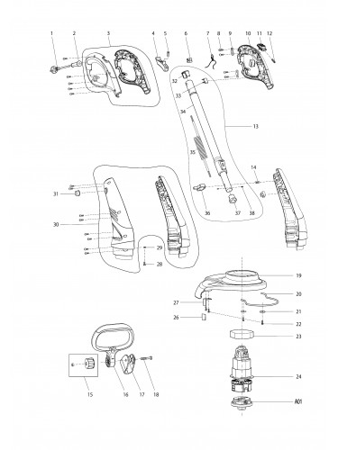 Vue éclatée Makita ET40#01