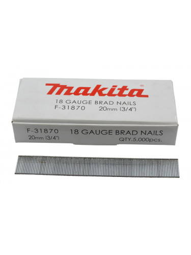 Clous tête homme mini brads 18 Ga galvanisés, pour cloueurs pneumatiques (DBN500, SKN12, NT45A, IM50) Makita