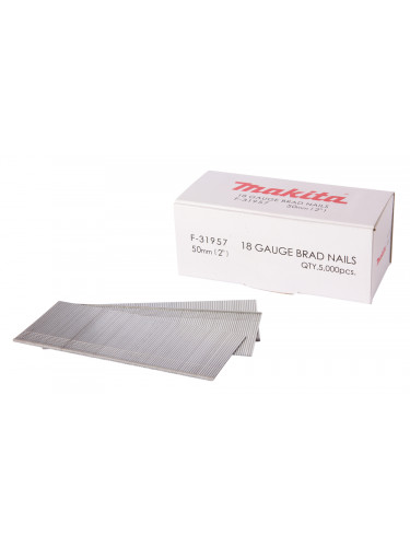 Clous tête homme mini brads 18 Ga galvanisés, pour cloueurs pneumatiques (DBN500, SKN12, NT45A, IM50) Makita