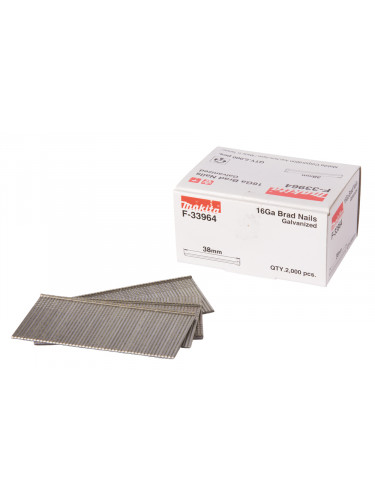 Clous brads T 16 Ga galvanisés, pour cloueurs (GF600, DBN600, SKN16, NT65A, IM65) Makita