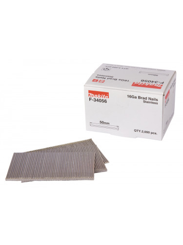 Clous brads T 16 Ga inox , pour GF600 Makita