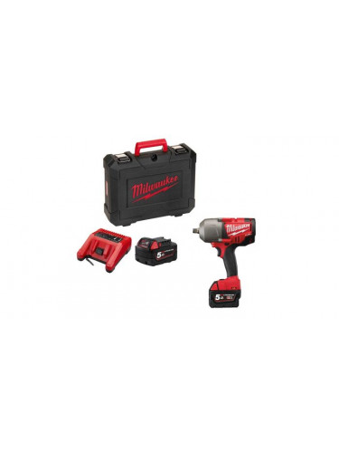 BOULONNEUSE A CHOCS MILWAUKEE M18 CHIWF12-502X CARRÉ 1/2˝ 18 V M18™ FUEL™ (2 x 5Ah)