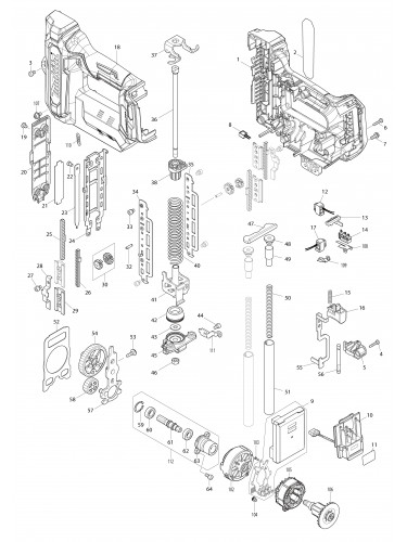 Vue éclatée Makita FN001G#01