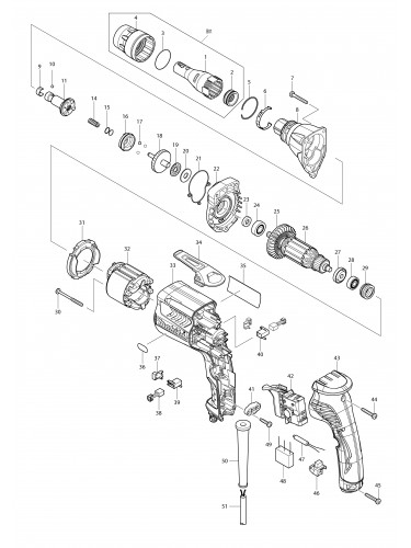 Vue éclatée Makita FS4300#01