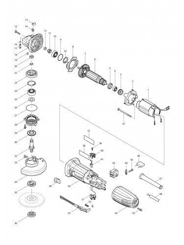 Vue éclatée Makita GA4030#01