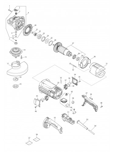 Vue éclatée Makita GA7081#01