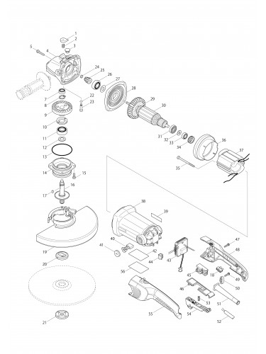 Vue éclatée Makita GA9012C#01