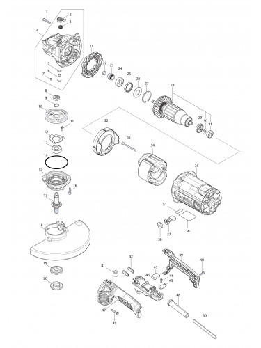 Vue éclatée Makita GA9090#01