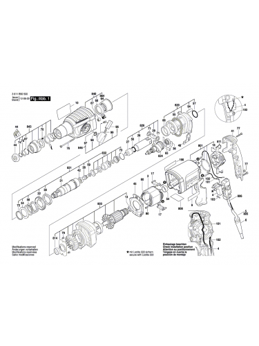 PIECES  DETACHEES  PERFORATEUR SDS-plus  BOSCH GBH 2-23 REA