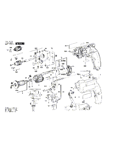 PIECES  DETACHEES PERCEUSE  BOSCH GBM 10 RE