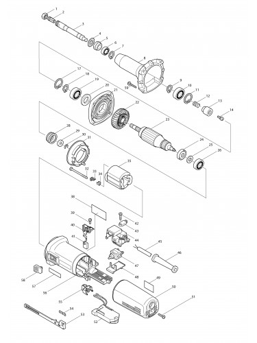 Vue éclatée Makita GD0800C#01