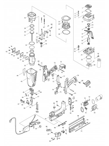 Vue éclatée Makita GF600#01