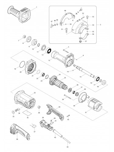 Vue éclatée Makita GS5000#01