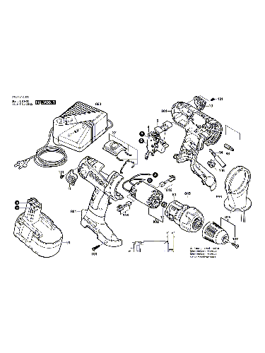PIECES DETACHEES PERCEUSE VISSEUSE BOSCH GSR 18 VE-2