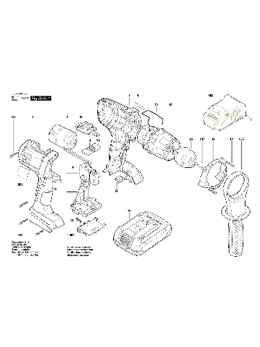 PIECES  DETACHEES PERCEUSE-VISSEUSE  BOSCH GSR 18 VE-2-LI