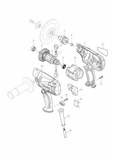 Vue éclatée Makita GV6010#01