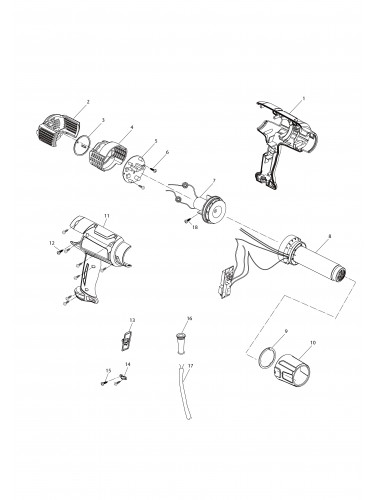 Vue éclatée Makita HG6031V#01