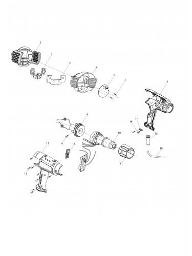 Vue éclatée Makita HG6531C#01